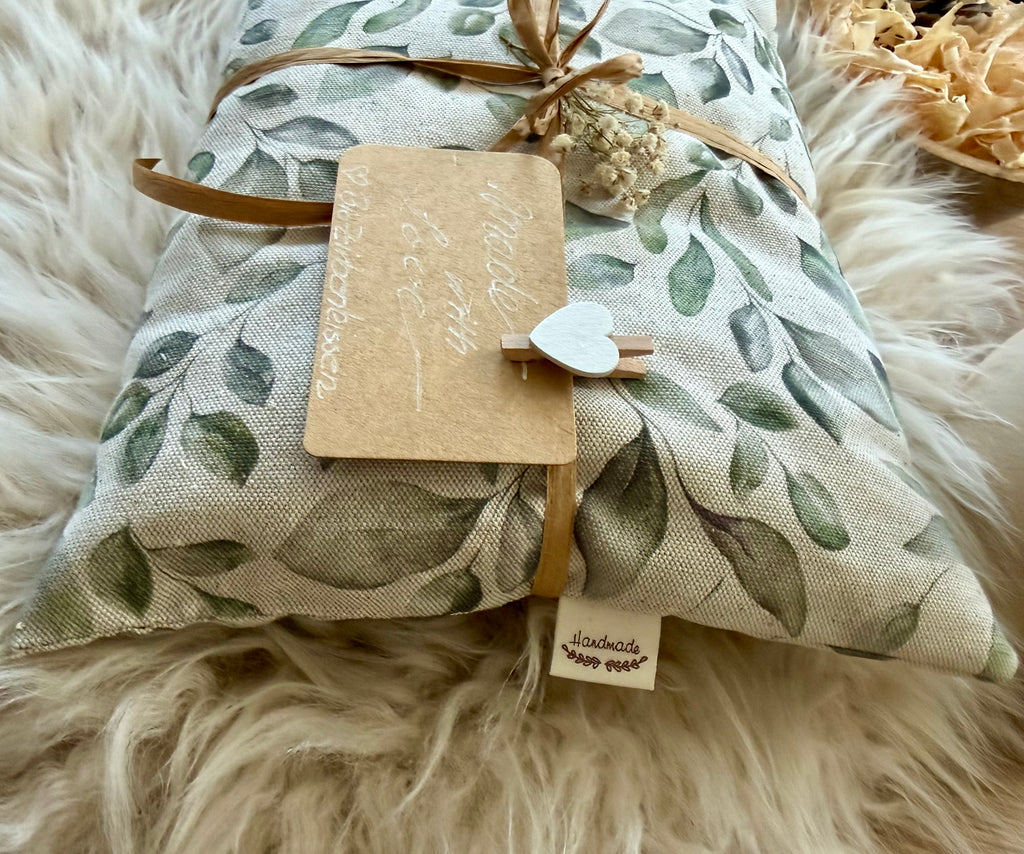 Natur Zirbenkissen Eukalyptus – handgemacht